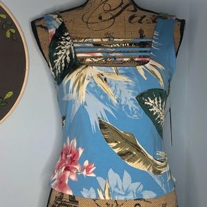 Guess Crop Top Tropical Print Sz Med